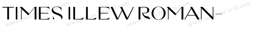 Times Illew Roman字体转换